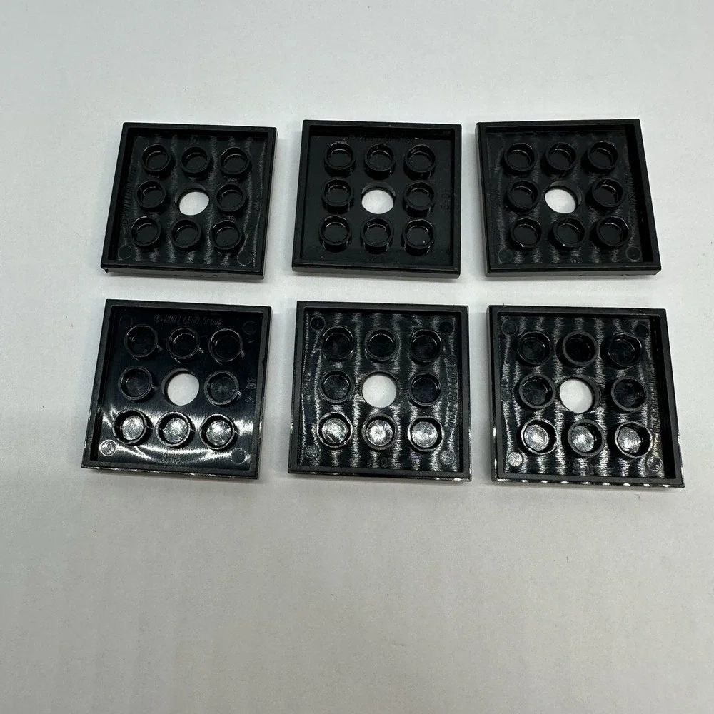 LEGO® Part‎ #61485 Black Turntable 4 x 4 Square Base, Locking Lot Of 6